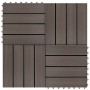 Baldosas de porche WPC 30x30 cm 2 m² marrón oscuro 22 unidades de vidaXL, Suelos y moquetas - Ref: Foro24-277802, Precio: 121...