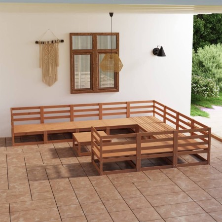 Juego de muebles de jardín 11 piezas madera maciza de pino en Conjuntos de jardín | Comprar online en Foru.es