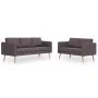Conjunto de sofás 2 piezas tela gris taupe de vidaXL, Sofás - Ref: Foro24-276858, Precio: 555,44 €, Descuento: %