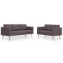 Conjunto de sofás 2 piezas tela gris taupe de vidaXL, Sofás - Ref: Foro24-276858, Precio: 610,25 €, Descuento: %
