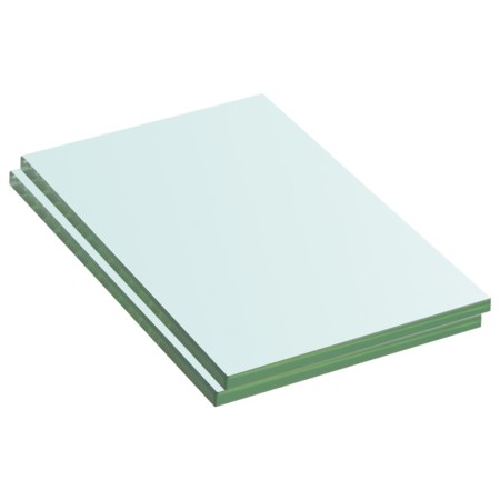 Estantes 2 unidades panel de vidrio transparente 20x12 cm de vidaXL, Estantes y estanterías - Ref: Foro24-3051542, Precio: 20...