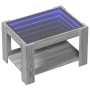 Mesa de centro y LED madera ingeniería gris Sonoma 73x53x45 cm en Mesas de centro | Comprar online en Foru.es