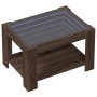 Mesa de centro y LED madera ingeniería marrón roble 73x53x45 cm en Mesas de centro | Comprar online en Foru.es