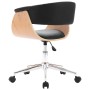Silla de oficina giratoria madera curvada cuero sintético negro de vidaXL, Sillas de oficina - Ref: Foro24-3054833, Precio: 1...