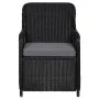 Juego de comedor para jardín 9 piezas ratán sintético negro de vidaXL, Conjuntos de jardín - Ref: Foro24-3059478, Precio: 1,0...