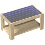 Mesa de centro y LED madera ingeniería roble Sonoma 93x53x45 cm en Mesas de centro | Comprar online en Foru.es