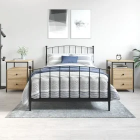 Mesitas noche 2 uds madera ingeniería roble Sonoma 44x45x60 cm de vidaXL, Mesitas de noche - Ref: Foro24-826006, Precio: 108,...