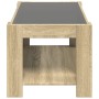 Mesa de centro y LED madera ingeniería roble Sonoma 93x53x45 cm en Mesas de centro | Comprar online en Foru.es