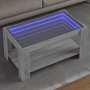 Mesa de centro y LED madera ingeniería gris Sonoma 93x53x45 cm en Mesas de centro | Comprar online en Foru.es