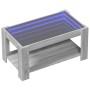Mesa de centro y LED madera ingeniería gris Sonoma 93x53x45 cm en Mesas de centro | Comprar online en Foru.es
