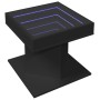 Mesa de centro con luz LED madera ingeniería negra 50x50x45 cm en Mesas de centro | Comprar online en Foru.es