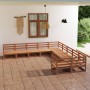 Juego de muebles de jardín 10 piezas madera maciza de pino en Conjuntos de jardín | Comprar online en Foru.es