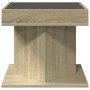Mesa de centro y LED madera ingeniería roble Sonoma 50x50x45 cm en Mesas de centro | Comprar online en Foru.es