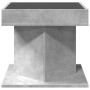 Mesa de centro y LED madera ingeniería gris hormigón 50x50x45cm en Mesas de centro | Comprar online en Foru.es