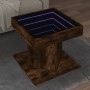 Mesa de centro y LED madera ingeniería roble ahumado 50x50x45cm en Mesas de centro | Comprar online en Foru.es