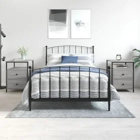 Mesitas noche 2 uds madera ingeniería gris Sonoma 44x45x60 cm de vidaXL, Mesitas de noche - Ref: Foro24-826010, Precio: 102,3...