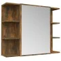 Armario con espejo baño madera roble ahumado 80x20,5x64 cm de vidaXL, Tocadores de baño - Ref: Foro24-815522, Precio: 89,07 €...