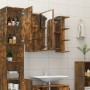 Armario con espejo baño madera roble ahumado 80x20,5x64 cm de vidaXL, Tocadores de baño - Ref: Foro24-815522, Precio: 90,52 €...