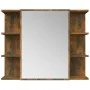 Armario con espejo baño madera roble ahumado 80x20,5x64 cm de vidaXL, Tocadores de baño - Ref: Foro24-815522, Precio: 89,07 €...