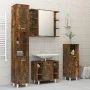 Armario con espejo baño madera roble ahumado 80x20,5x64 cm de vidaXL, Tocadores de baño - Ref: Foro24-815522, Precio: 89,07 €...