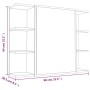Armario con espejo baño madera roble ahumado 80x20,5x64 cm de vidaXL, Tocadores de baño - Ref: Foro24-815522, Precio: 90,52 €...