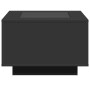 Mesa de centro con luz LED madera ingeniería negra 60x60x40 cm en Mesas de centro | Comprar online en Foru.es