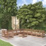 Juego de muebles de jardín 11 piezas madera maciza de pino en Conjuntos de jardín | Comprar online en Foru.es