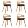 Sillas de comedor 4 uds madera curvada cuero sintético negro de vidaXL, Sillas de comedor - Ref: Foro24-278854, Precio: 421,0...