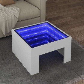 Mesa de centro con Infinity LED blanco 50x50x30 cm en Mesas de centro | Comprar online en Foru.es