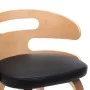 Sillas de comedor 4 uds madera curvada cuero sintético negro de vidaXL, Sillas de comedor - Ref: Foro24-278854, Precio: 421,0...