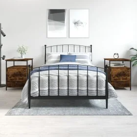 Mesitas noche 2 uds madera ingeniería roble ahumado 44x45x60 cm de vidaXL, Mesitas de noche - Ref: Foro24-826008, Precio: 93,...