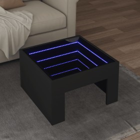 Mesa de centro con Infinity LED negro 50x50x30 cm en Mesas de centro | Comprar online en Foru.es