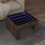 Mesa de centro con Infinity LED marrón roble 50x50x30 cm en Mesas de centro | Comprar online en Foru.es