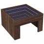Mesa de centro con Infinity LED marrón roble 50x50x30 cm en Mesas de centro | Comprar online en Foru.es