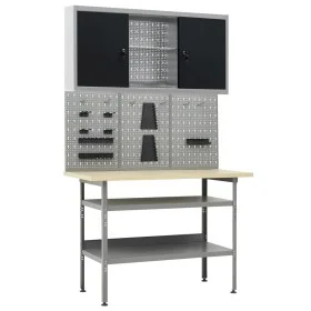 Workbench with three wall panels and a cabinet by vidaXL, Work tables - Ref: Foro24-3053431, Price: 313,09 €, Discount: %