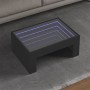 Mesa de centro con Infinity LED negro 70x50x30 cm en Mesas de centro | Comprar online en Foru.es