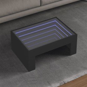 Mesa de centro con Infinity LED negro 70x50x30 cm en Mesas de centro | Comprar online en Foru.es