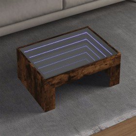 Mesa de centro con Infinity LED roble ahumado 70x50x30 cm en Mesas de centro | Comprar online en Foru.es