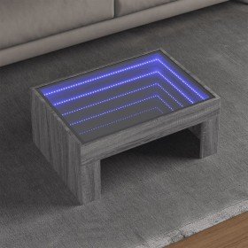 Mesa de centro con Infinity LED gris Sonoma 70x50x30 cm en Mesas de centro | Comprar online en Foru.es
