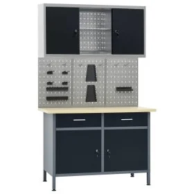 Workbench with three wall panels and a cabinet by vidaXL, Work tables - Ref: Foro24-3053433, Price: 510,17 €, Discount: %