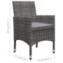 Muebles de jardín 3 pzas ratán sintético madera acacia gris de vidaXL, Conjuntos de jardín - Ref: Foro24-3058363, Precio: 180...