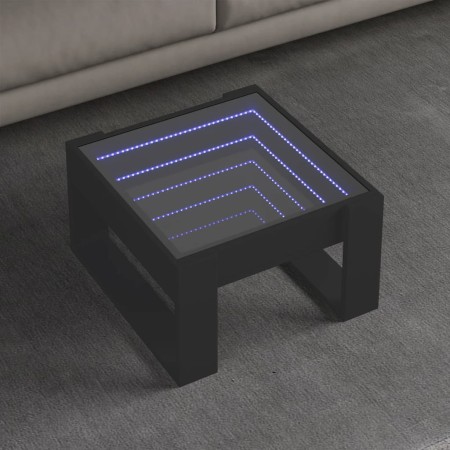 Mesa de centro con Infinity LED negro 50x53x30 cm en Mesas de centro | Comprar online en Foru.es