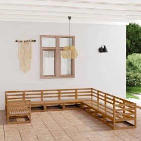 Juego de muebles de jardín 11 piezas madera maciza de pino en Conjuntos de jardín | Comprar online en Foru.es