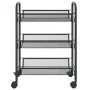 Carrito de cocina 3 niveles hierro negro 46x26x64 cm de vidaXL, Carros de cocina y comedor - Ref: Foro24-336322, Precio: 34,3...