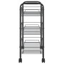 Carrito de cocina 3 niveles hierro negro 46x26x64 cm de vidaXL, Carros de cocina y comedor - Ref: Foro24-336322, Precio: 36,1...