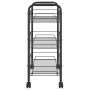 Carrito de cocina 3 niveles hierro negro 46x26x64 cm de vidaXL, Carros de cocina y comedor - Ref: Foro24-336322, Precio: 34,3...