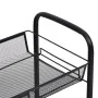 Carrito de cocina 3 niveles hierro negro 46x26x64 cm de vidaXL, Carros de cocina y comedor - Ref: Foro24-336322, Precio: 34,3...