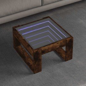 Mesa de centro con Infinity LED roble ahumado 50x53x30 cm en Mesas de centro | Comprar online en Foru.es