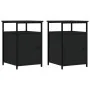 Mesitas de noche 2 uds madera contrachapada negro 40x42x60 cm de vidaXL, Mesitas de noche - Ref: Foro24-826034, Precio: 74,71...