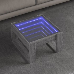 Mesa de centro con Infinity LED gris Sonoma 50x53x30 cm en Mesas de centro | Comprar online en Foru.es